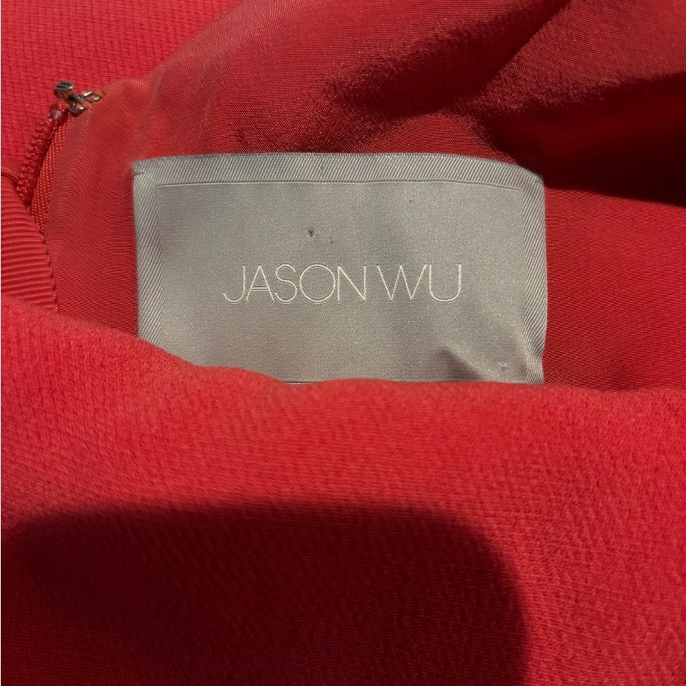 Jason Wu Coral Bubblegum Crepe Flutter Ruffle Sle… - image 7